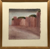 Framed Abstract Landscape Watercolor