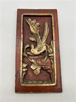 3D Vintage Carved Wall Art w/ Bird