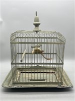 Wooden Tabletop Bird Cage