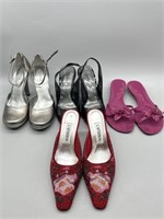 4- Pair Ladies Shoes in Size 6.5: 
DKNY, Guess, +