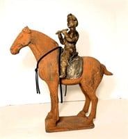 Composite Chinese Horse & Rider