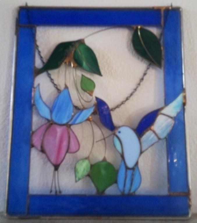 F - STAINED GLASS ART PANEL 14X17" (K25)