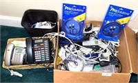 Old Tech Phones & Electric Cords