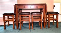 Mission Drop Leaf Dining Table & Four