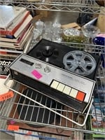 LOT OF MAGNETIC TAPE & RADIO SHACK PLAYER
