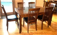 Mission Dining Table with Six Chairs