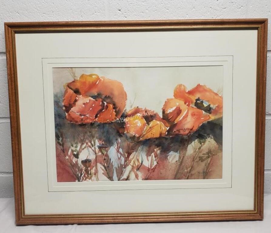 Poppies, Watercolour by McLorn  -T