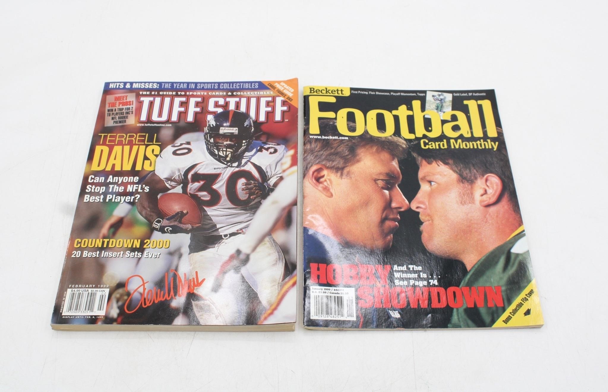 (2) Denver Broncos magazines Becket TUFF STUFF