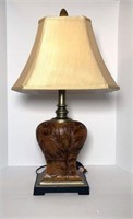 Composite Table Lamp Silk Shade