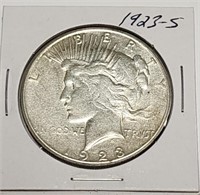 1923-S Peace Dollar Silver