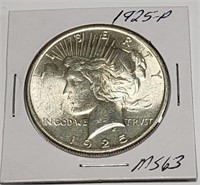 1925-P Peace Dollar Silver