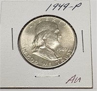 1949-P Benjamin Franklin Half Dollar Silver