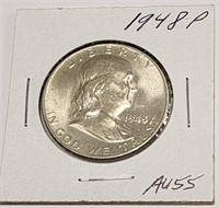 1948-P Benjamin Franklin Half Dollar Silver