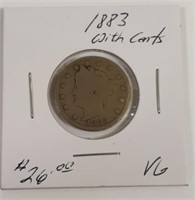 1883 V Nickel with "Cents"