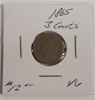 1865 III Cent Coin