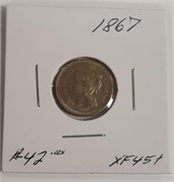 1867 III Cent Coin