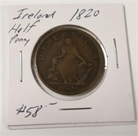 1820 Ireland Half Penny