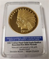 1907 Indian Head Gold Eagle Replica