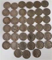 Bag of 39 Full Date Buffalo Nickels