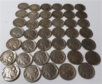 Bag of 41 Full Date Buffalo Nickels