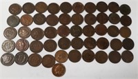 Bag of 51 Indian Head Cents VG-VF