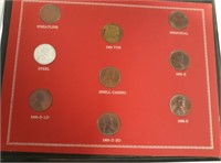 9 Lincoln Cents with Book
