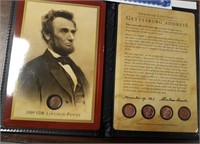Abraham Lincoln's Gettysburg Address w/ 4 Cents