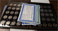 Book of 50 US State Quarters w/ Certificates