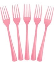 (New/ unused) Disposable 10 pink Forks and 24