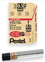 New Pentel(R) Super Hi-Polymer(R) Leads, 0.5 mm,