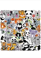 Cute Animal Stickers,50Pcs Vinyl Waterproof