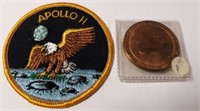 Apollo 11 Commemorative Coin and Apollo II Patch