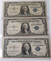 Lot of 3 Silver Certificates 1935 & 1957