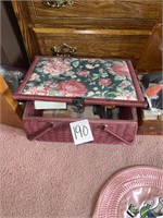 VTG sewing box and contents