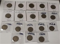 Lot of 18 Liberty V Nickels