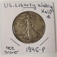 1946-P Walking Liberty Half Dollar 90% Silver