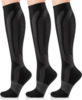 (Sealed/New)CAMBIVO 3 Pairs Compression Socks for