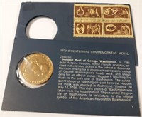 1972 Bicentennial Commemorative Medal and Stamps