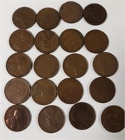 Lot of 20 Wheat Cents