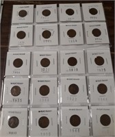 Lot of 20 Wheat Pennies