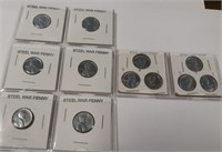 Lot of 12 Steel War Pennies