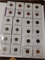 Lot of Indian Head, Lincoln, Wheat Cents, 8 Dimes