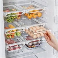 (new)Pack Refrigerator Drawer Organizer, Pull Out