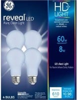 (new)GE Reveal LED Light Bulb, 60 Watt Eqv, A19