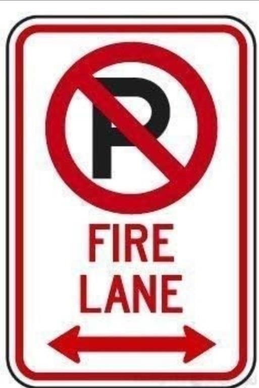 Decor Metal Sign 8x12 Inches No Parking Fire Lane