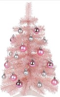 2ft Mini Pink Artificial Christmas Tree Tabletop