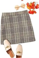(new)Women's Plaid High Waist Bodycon Mini Skirt