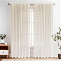 (new)Linen Curtains 90 Inch Length for Living