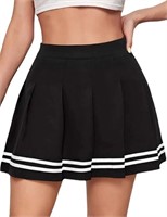 (Size M black and white) Women's Mini Skirt