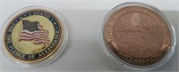 2 Challenge Coins - Pledge & Battle of Tippecanoe